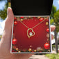 Christmas Background 011 - 18k Yellow Gold Finish Forever Love Necklace