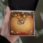 Christmas Background 006 - Interlocking Hearts Necklace