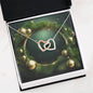 Christmas Background 101 - Interlocking Hearts Necklace