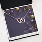 Christmas Background 029 - Interlocking Hearts Necklace