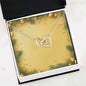 Christmas Background 056 - Interlocking Hearts Necklace
