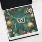 Christmas Background 129 - Interlocking Hearts Necklace