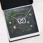 Christmas Background 108 - Interlocking Hearts Necklace