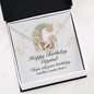 Happy Birthday Crystal v01 - Interlocking Hearts Necklace