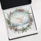 Christmas Background 083 - Interlocking Hearts Necklace