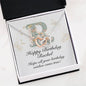 Happy Birthday Rachel v01 - Interlocking Hearts Necklace