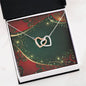 Christmas Background 071 - Interlocking Hearts Necklace