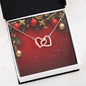 Christmas Background 064 - Interlocking Hearts Necklace