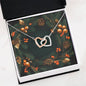 Christmas Background 123 - Interlocking Hearts Necklace
