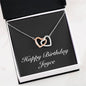 Happy Birthday Joyce v2 - Interlocking Hearts Necklace