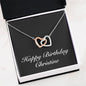 Happy Birthday Christine v2 - Interlocking Hearts Necklace