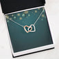 Christmas Background 017 - Interlocking Hearts Necklace