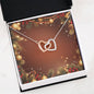 Christmas Background 020 - Interlocking Hearts Necklace