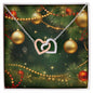 Christmas Background 116 - Interlocking Hearts Necklace