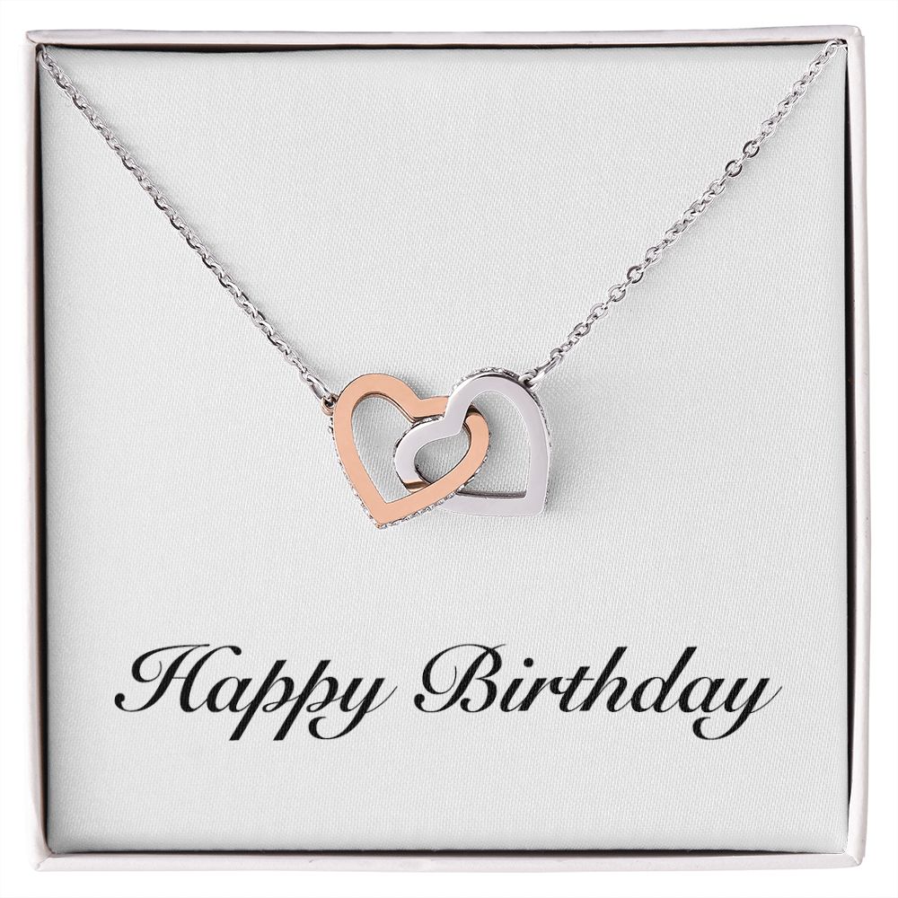 Happy Birthday - Interlocking Hearts Necklace