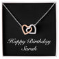 Happy Birthday Sarah v2 - Interlocking Hearts Necklace