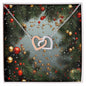 Christmas Background 127 - Interlocking Hearts Necklace