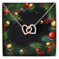 Christmas Background 125 - Interlocking Hearts Necklace