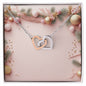 Christmas Background 025 - Interlocking Hearts Necklace