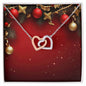 Christmas Background 064 - Interlocking Hearts Necklace