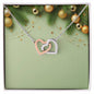 Christmas Background 028 - Interlocking Hearts Necklace