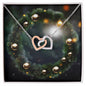 Christmas Background 110 - Interlocking Hearts Necklace