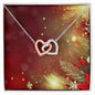 Christmas Background 098 - Interlocking Hearts Necklace