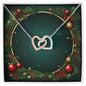 Christmas Background 069 - Interlocking Hearts Necklace
