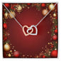 Christmas Background 034 - Interlocking Hearts Necklace