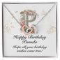 Happy Birthday Pamela v01 - Interlocking Hearts Necklace