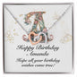Happy Birthday Amanda v01 - Interlocking Hearts Necklace
