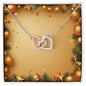 Christmas Background 032 - Interlocking Hearts Necklace