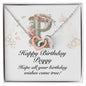 Happy Birthday Peggy v01 - Interlocking Hearts Necklace