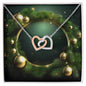 Christmas Background 101 - Interlocking Hearts Necklace
