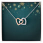 Christmas Background 017 - Interlocking Hearts Necklace