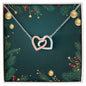 Christmas Background 045 - Interlocking Hearts Necklace