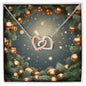 Christmas Background 109 - Interlocking Hearts Necklace