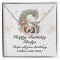Happy Birthday Gladys v01 - Interlocking Hearts Necklace