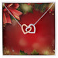 Christmas Background 095 - Interlocking Hearts Necklace
