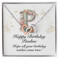 Happy Birthday Pauline v01 - Interlocking Hearts Necklace