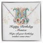 Happy Birthday Monica v01 - Interlocking Hearts Necklace