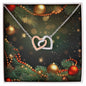Christmas Background 119 - Interlocking Hearts Necklace