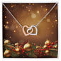 Christmas Background 057 - Interlocking Hearts Necklace