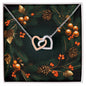Christmas Background 123 - Interlocking Hearts Necklace