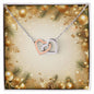Christmas Background 051 - Interlocking Hearts Necklace
