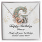 Happy Birthday Grace v01 - Interlocking Hearts Necklace