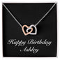 Happy Birthday Ashley v2 - Interlocking Hearts Necklace