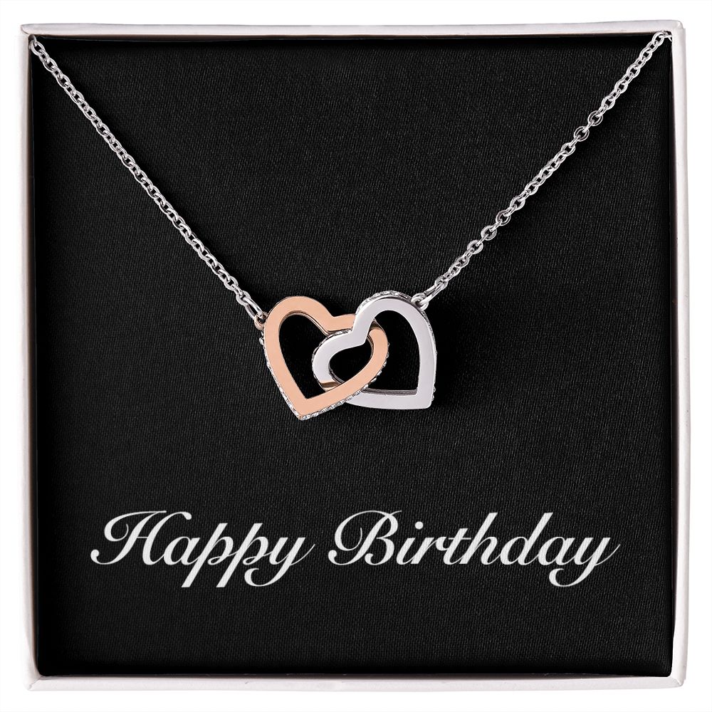 Happy Birthday v2 - Interlocking Hearts Necklace