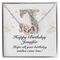 Happy Birthday Jennifer v01 - Interlocking Hearts Necklace