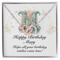 Happy Birthday Mary v01 - Interlocking Hearts Necklace